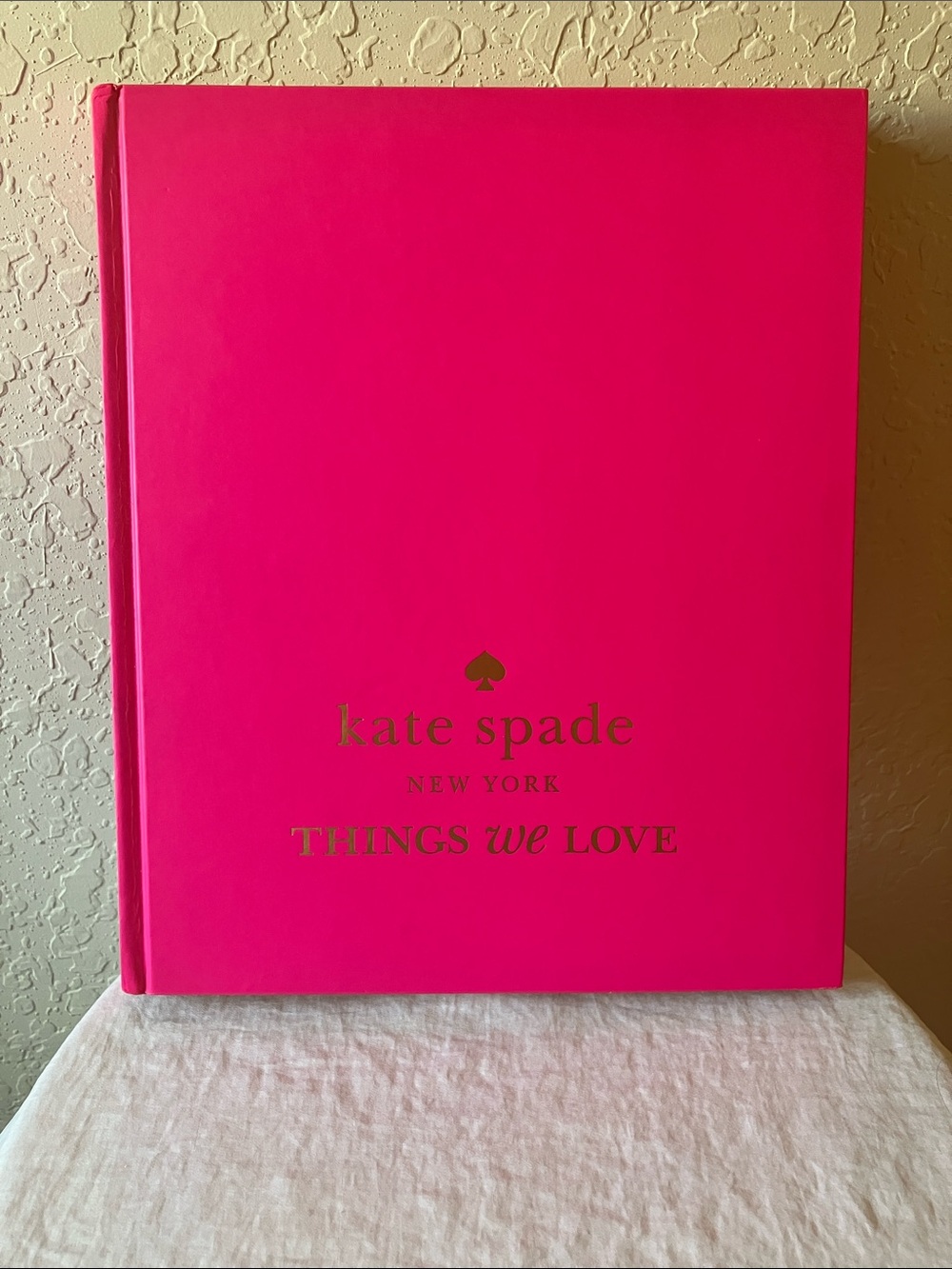 kate spade: 2012 Hot Pink “Things We Love” Coffee Table Book- Gold Foil Logo